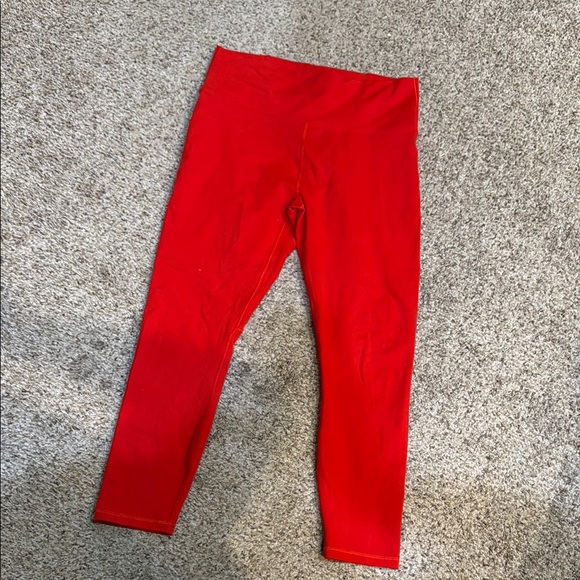 Fabletics Powerhold Red Leggings with Animal Print Detail - Picture 2 of 5
